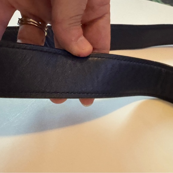 2013 Coach Legacy Navy Blue and Citrine with perforated leather Hobo Tote Bag - Picture 11 of 12